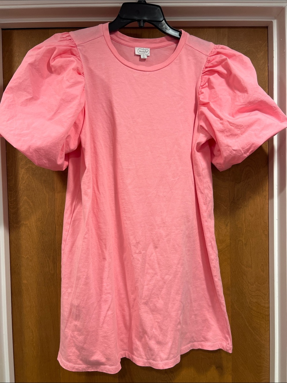 Mudpie Puff Sleeve Tee Dress - Pink